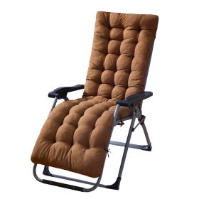 66.92x22.04in Thickened Chaise Lounger Cushion Recliner Rocking Chair Sofa Mat Deck Chair Cushion (Option: Coffee)