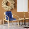 2Pcs Rocking Chair Cushion Upper And Lower Back And Seat Sets with Non-Slip Ties Polyester Fiber Filling Comfortable for Indoor Home Office Car