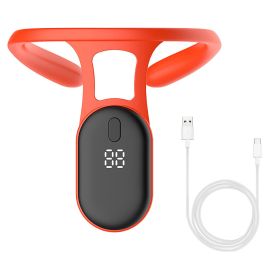 Intelligent Posture Corrector Hanging Back Posture Correction Trainer with Vibrating Reminder Charging Cable Strapless Back Brace for Kids White Colla (Option: Orange)