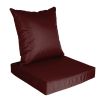 Outdoor Seat Cushion Set Waterproof Patio Furniture Cushion and Back Pillow Fade Resistant Deep Seat Set Chair Pad with Removable Cover for Chair Sofa