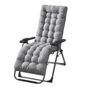 71x22in Chaise Lounger Cushion Recliner Rocking Chair Sofa Mat Deck Chair Cushion (Option: Grey)
