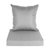 Outdoor Seat Cushion Set Waterproof Patio Furniture Cushion and Back Pillow Fade Resistant Deep Seat Set Chair Pad with Removable Cover for Chair Sofa