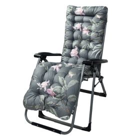 67x22in Chaise Lounger Cushion Recliner Rocking Chair Sofa Mat Deck Chair Cushion (Option: GreenLeaf)