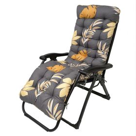 67x22in Chaise Lounger Cushion Recliner Rocking Chair Sofa Mat Deck Chair Cushion (Option: YellowLeaf)