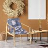 2Pcs Rocking Chair Cushion Upper And Lower Back And Seat Sets with Non-Slip Ties Polyester Fiber Filling Comfortable for Indoor Home Office Car