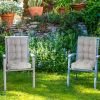 2Pcs Rocking Chair Cushion Upper And Lower Back And Seat Sets with Non-Slip Ties Polyester Fiber Filling Comfortable for Indoor Home Office Car