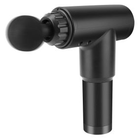 Percussion Massage Gun Rechargeable Deep Tissue Vibration Massager Handheld Leg Body Cordless Massager w/ 4 Interchangeable Heads 6 Intensity (Option: UK)